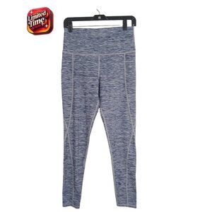 Sports Wear Women's M Gray Blue Marled Side Pocket High Waist Athletic Leggings